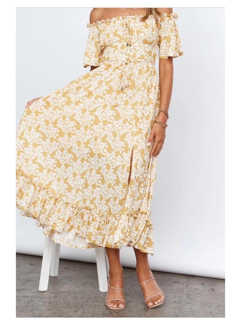 Hello Molly BOHO MUSE MIDI DRESS YELLOW